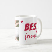 Best Friends Red Heart Foto Kaffeetasse (VorderseiteRechts)