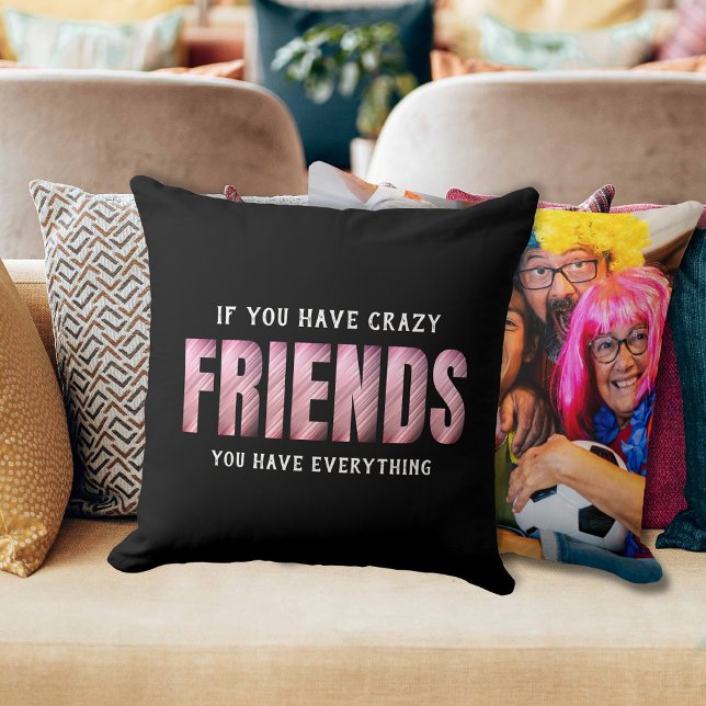 Best Friends Saying Photo Keepsake Throw Pillow Kissen (Von Creator hochgeladen)