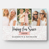 Best Friends Script Foto Collage Fotoplatte (Vorderseite)