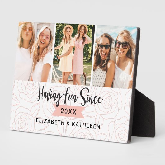 Best Friends Script Foto Collage Fotoplatte (Seite)