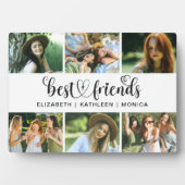 Best Friends Script Foto Collage Fotoplatte (Vorderseite)