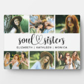 Best Friends Script Foto Collage Plaque Fotoplatte (Vorderseite)