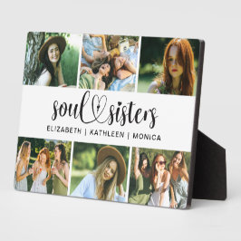Best Friends Script Foto Collage Plaque Fotoplatte