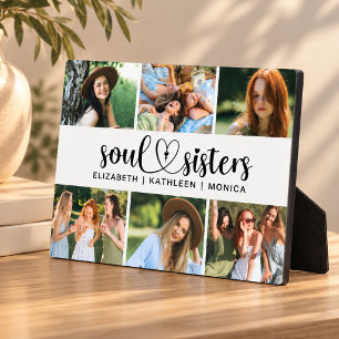 Best Friends Script Foto Collage Plaque Fotoplatte