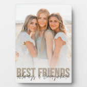 Best Friends Script Overlay Foto Plaque Fotoplatte (Vorderseite)
