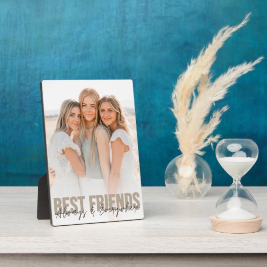 Best Friends Script Overlay Foto Plaque Fotoplatte (Seite)