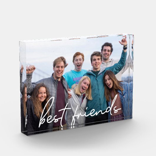 Best Friends Script White-Overlay für benutzerdefi Fotoblock (Links)