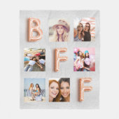 Best Friends silberne Rose Gold Foto Collage Fleecedecke (Vorderseite)
