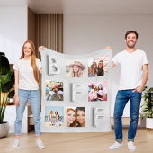 Best Friends Silver Foto Collage Fleecedecke