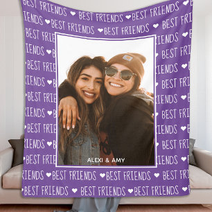Best Friends Stilvolle BESTE FREUNDIN Lila W Frien Fleecedecke