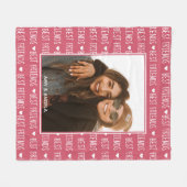 Best Friends Stilvolle BESTE FREUNDIN Pink Freunds Fleecedecke (Vorderseite (Horizontal))