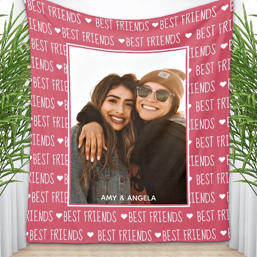 Best Friends Stilvolle BESTE FREUNDIN Pink Freunds Fleecedecke
