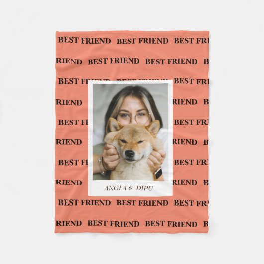 Best Friends Stilvolle BESTE FREUNDIN Pink Freunds Fleecedecke (Vorderseite)