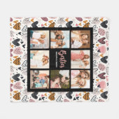 Best Friends Stylish BFF Friendship Photo Fleecedecke (Vorderseite (Horizontal))