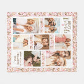 Best Friends Stylish BFF Friendship Pink Photo Fleecedecke (Vorderseite (Horizontal))