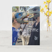 Best Friends T-rex Karte (Gelbe Blume)