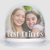 Best Friends Two Photo Keepsake Schneekugeln (Vorderseite)
