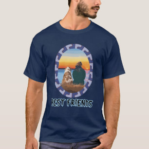 BEST FRIENDS WATCHING SUNSET Menschengeschenk T-Shirt