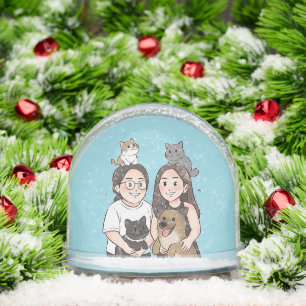 Best Friends with Dogs Snow Globe - Niedliche Weih Schneekugeln