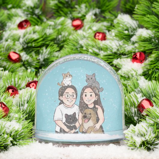 Best Friends with Dogs Snow Globe - Niedliche Weih Schneekugeln (Weihnachten)