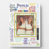Best Friends WordArt Frame Fotoplatte (Vorderseite)