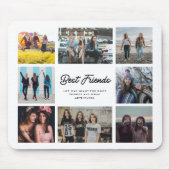 Best Friends Zitat acht Foto Collage Mouse Pad Mousepad (Vorne)