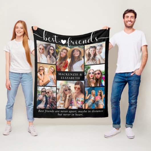 Best Friendship Quote Foto Collage Custom Fleecedecke (Beispiel)