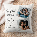 Best Friendship Quote Friend Foto Kissen<br><div class="desc">Feiern Sie Ihre beste Freundin und Freundschaft mit einem maßgeschneiderten Foto-Sake-Kissen. Ob Geburtstag oder Weihnachten - dieses Kissen der besten Freunde ist ein wunderbares Geschenk, das noch viele Jahre lang ein Schatz sein wird. Zitat: "Die besten Freunde sind schwer zu finden, denn das Beste ist schon meins." Das Kissen ist...</div>
