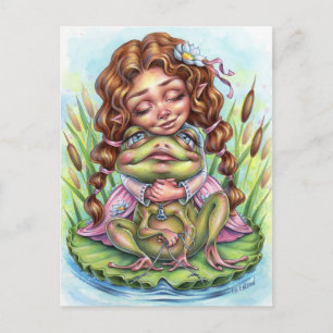 Best Froggy Friend Postcard Elf Fairy Princess Postkarte