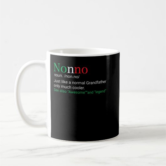 Best Funny Nonno Italia Großvater Definition Gi Kaffeetasse (Links)