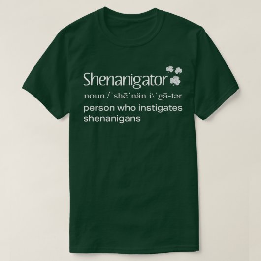 Best Funny Shenanigans Definition St Patricks Gesc T-Shirt (Design vorne)
