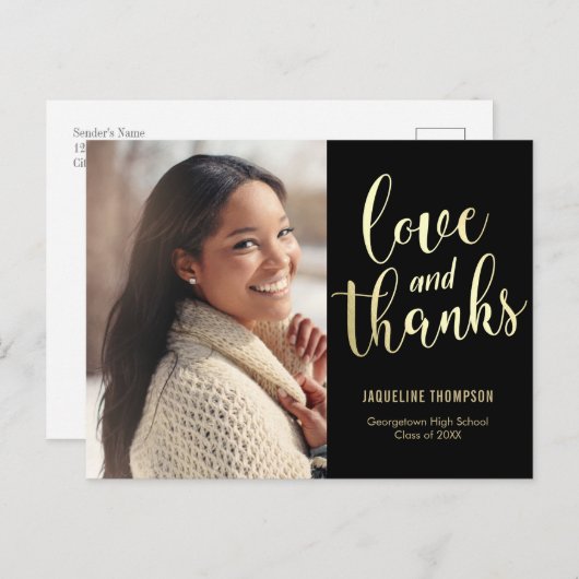 Best Future EDITABLE FARBE Dankeschön Karte (Vorne/Hinten)