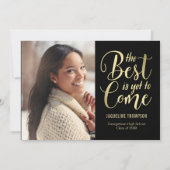 Best Future EDITABLE FARBEN Abschluss Foto Einladung (Vorderseite)