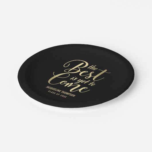 Best Future EDITABLE FARBEN Abschluss Teller (Schrägansicht)