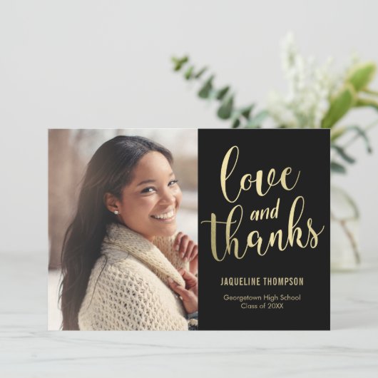 Best Future EDITABLE FARBEN Foto Danke Karte (Stehend Vorderseite)