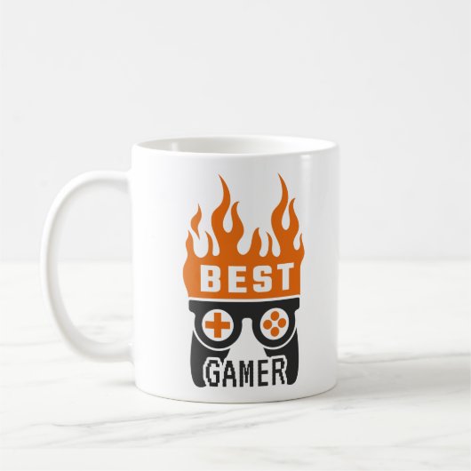 Best Gamer Controller Typografy Gaming Kaffeetasse (Links)