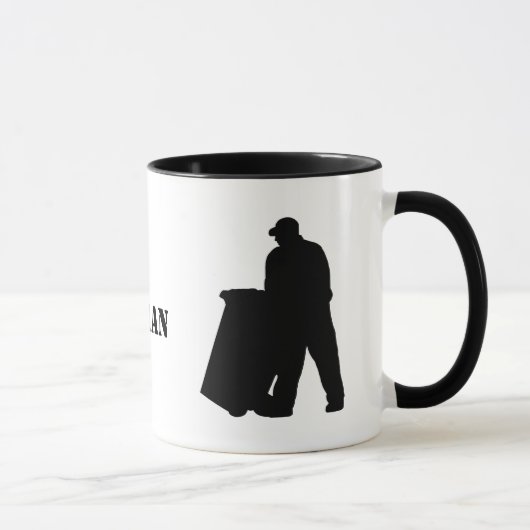 Best Garbage Man Silhouette Tasse (Rechts)