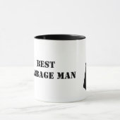 Best Garbage Man Silhouette Tasse (Zentrum)