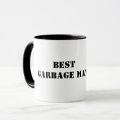 Best Garbage Man Silhouette Tasse (Vorderseite Links)