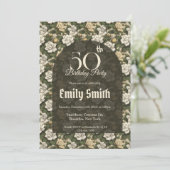 Best Gardenias Sparkle Daughter’S Birthday Einladung (Stehend Vorderseite)