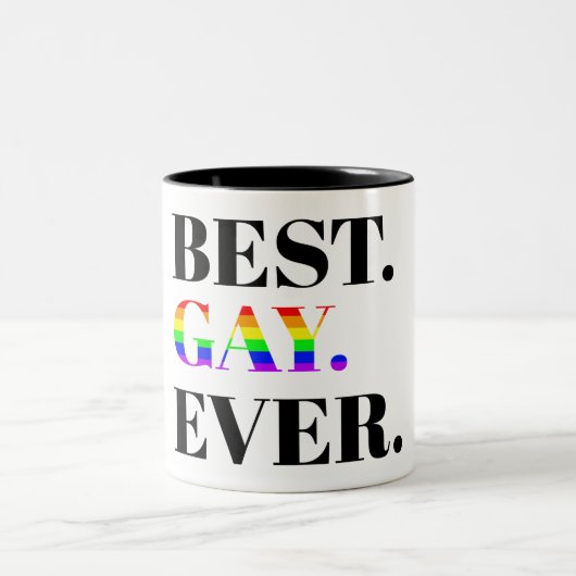 Best Gay Ever MLM Pride Zweifarbige Tasse (Mittel)