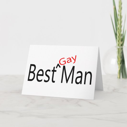 Best Gay Man Wedding Karte (Vorderseite)