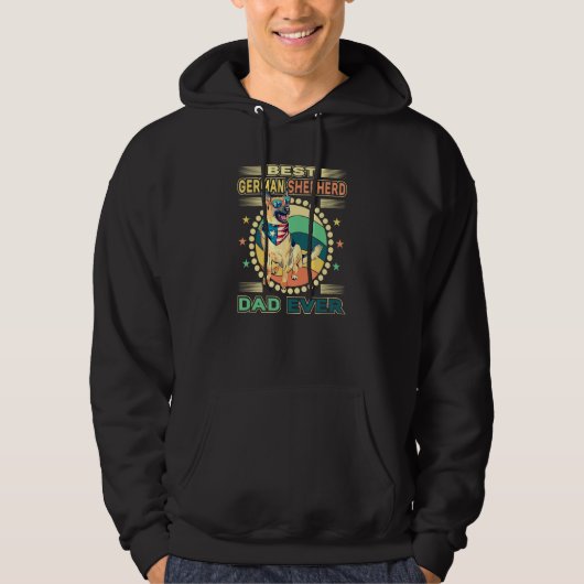 Best German Shepherd Dad Ever Daddy  Dog  Owner Hoodie (Vorderseite)