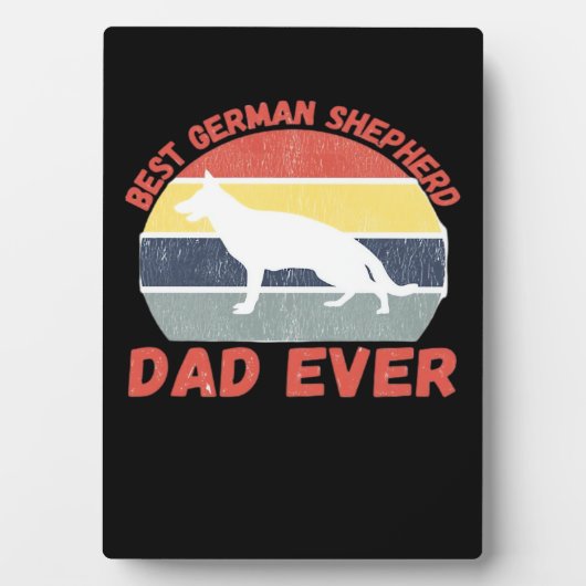 Best German Shepherd dad ever quote Funny Shepherd Fotoplatte (Vorderseite)