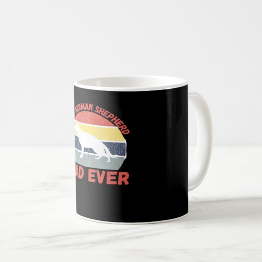 Best German Shepherd dad ever quote Funny Shepherd Kaffeetasse (VorderseiteRechts)