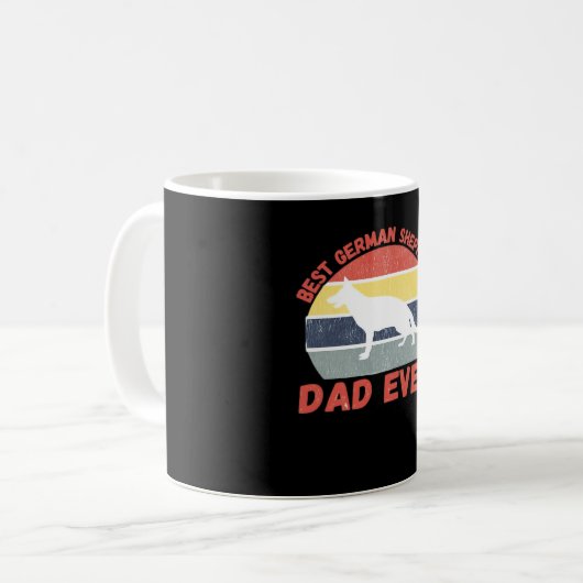 Best German Shepherd dad ever quote Funny Shepherd Kaffeetasse (Vorderseite Links)