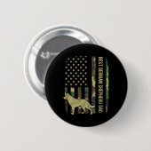 Best German Shepherd Dog Vater Camouflage American Button (Vorne & Hinten)