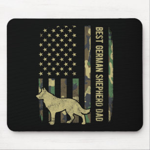 Best German Shepherd Dog Vater Camouflage American Mousepad