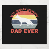 Best German Shepherd Papd zitiert Funny Shepherd Schaumweinetikett (Einzelnes Label)