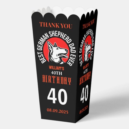 Best German Shepherd Vater Ever Favor Boxes Geschenkschachtel (Rückseite)